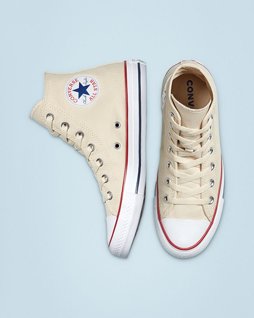 Tenisky Vysoke Converse Chuck Taylor All Star Klasické Damske Béžové Biele | SK FS11JO7